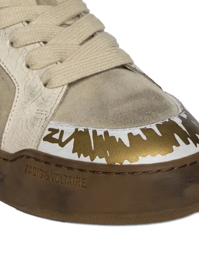 Zadig & Voltaire Fly Wings Sneakers In Brown
