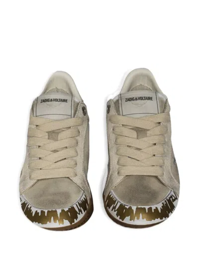 Zadig & Voltaire Fly Wings Sneakers In Brown