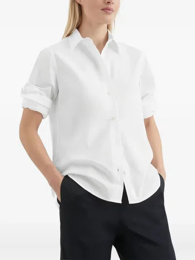 Marc O'polo Classic-collar Button-up Shirt In White