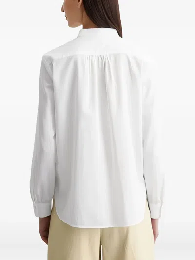 Marc O'polo High-neck Button-up Shirt In White