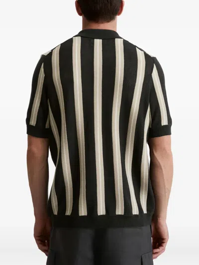 Marc O'polo Striped Short-sleeve Shirt In Black
