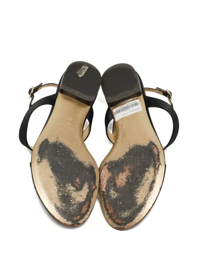 Pre-owned Dolce & Gabbana Satin Crystal Sandals