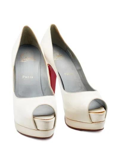 Pre-owned Christian Louboutin 2024 Peep Toe Platform Pumps