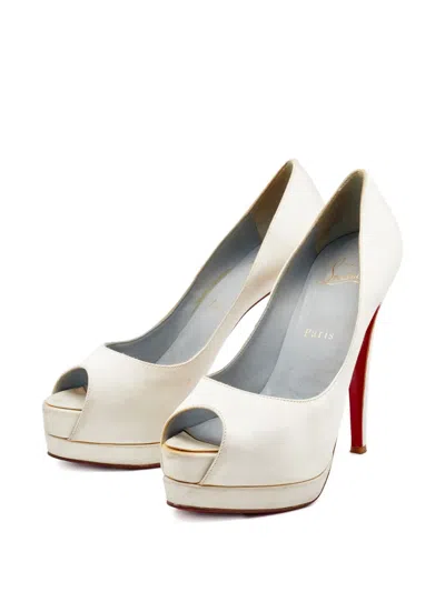 Pre-owned Christian Louboutin 2024 Peep Toe Platform Pumps