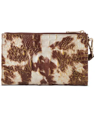 Brahmin Daisy Melbourne Embossed Leather Clutch