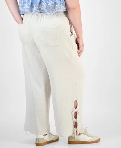 And Now This Trendy Plus Tied-hem Linen Pants, Exclusively At Macy's