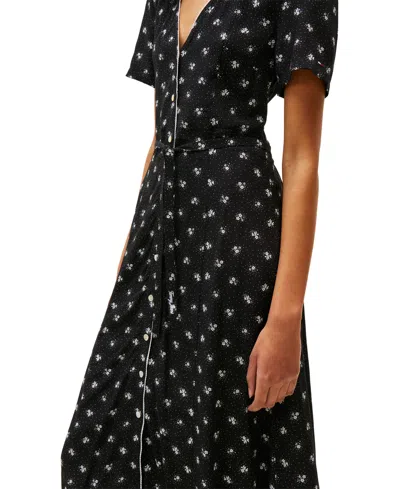 Tommy Jeans Women's Floral-print Picot-trim Shirtdress