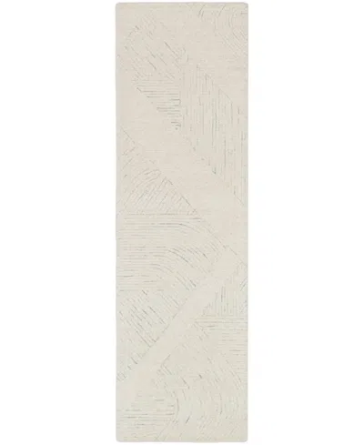 Dkny Pure Patterns Prn01 2'2"x7'5" Runner Area Rug In Neutral
