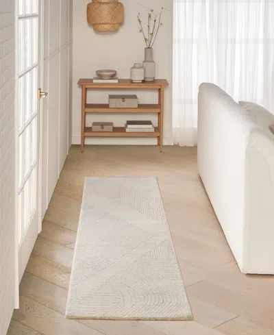 Dkny Pure Patterns Prn01 2'2"x7'5" Runner Area Rug In Neutral