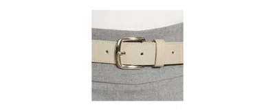 Steve Madden Topstitched Textured Polyurethane Belt