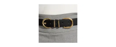 Steve Madden Topstitched Textured Polyurethane Belt