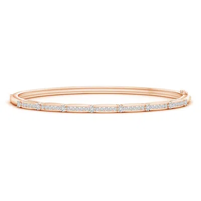Angara Channel-set Diamond Bangle Bracelet With Hinged Clip