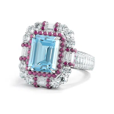 Angara Velvet Ripple Double Halo Ring