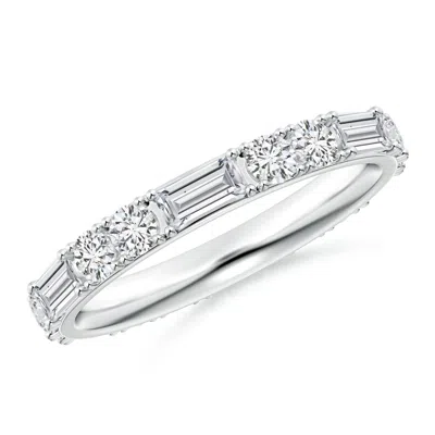 Angara Baguette And Round Diamond Eternity Wedding Ring