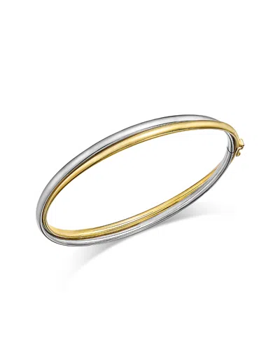 Alberto Amati 14k White & Yellow Gold Double Row Bangle Bracelet