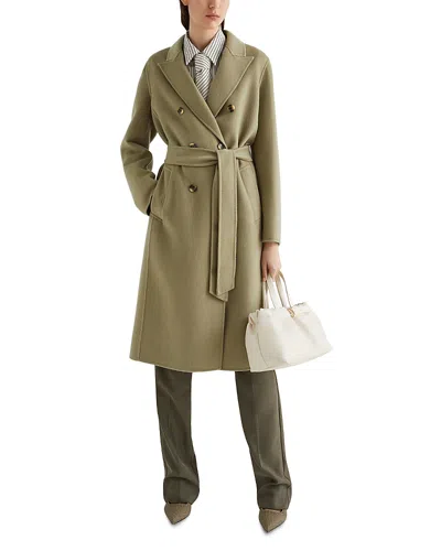 Marella Sage Wool Coat In Green