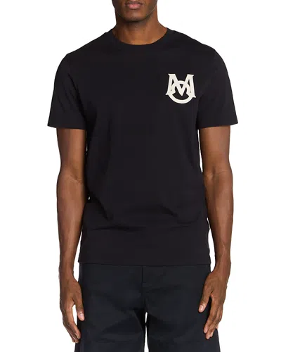 Moncler Cotton T-shirt Featuring Embroidered Patch In Black