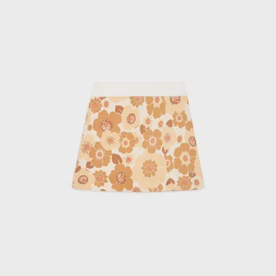 Celine Trapeze Mini Skirt In Wool Jersey