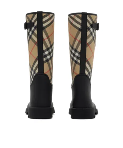 Burberry Marsha Stamp High Synthetic Rubber Rain Boots