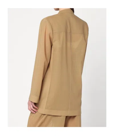 Philosophy Di Lorenzo Serafini Philosophy Beige Wool-blend Jacket In Brown