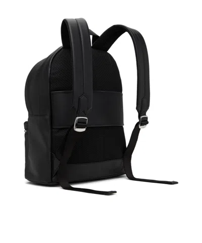 Polo Ralph Lauren Large Dome-shaped Backpack In Smooth Leather In Black