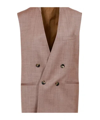 Philosophy Di Lorenzo Serafini V-neck Vest In Brown