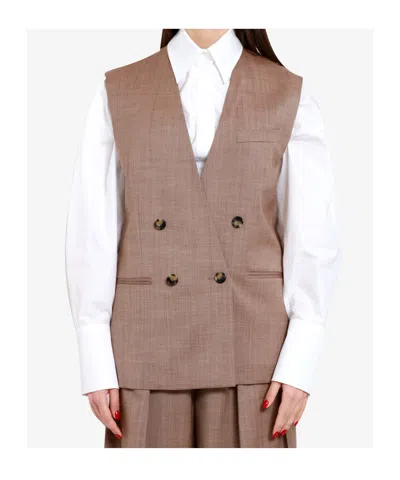 Philosophy Di Lorenzo Serafini V-neck Vest In Brown
