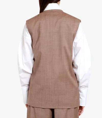 Philosophy Di Lorenzo Serafini V-neck Vest In Brown