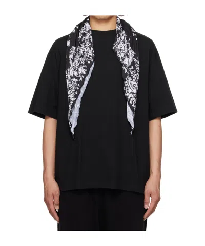 We11 Done Wrinkled Muffler T-shirt In Black