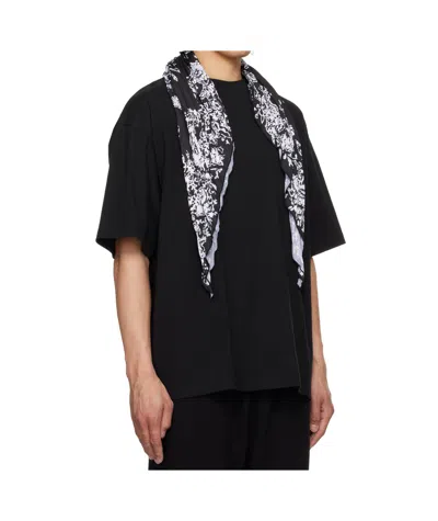 We11 Done Wrinkled Muffler T-shirt In Black