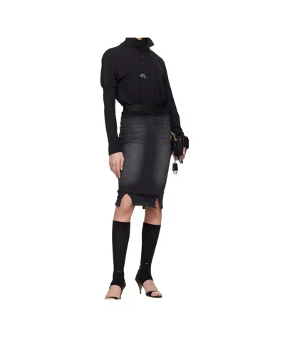Prototypes Twisted Long Sleeve Polo In Black