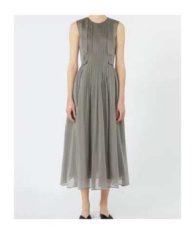 Max Mara Silk-blend Organza Midi Dress In White