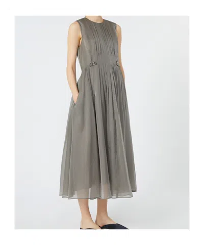 Max Mara Silk-blend Organza Midi Dress In White