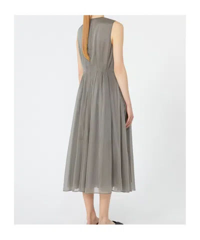 Max Mara Silk-blend Organza Midi Dress In White