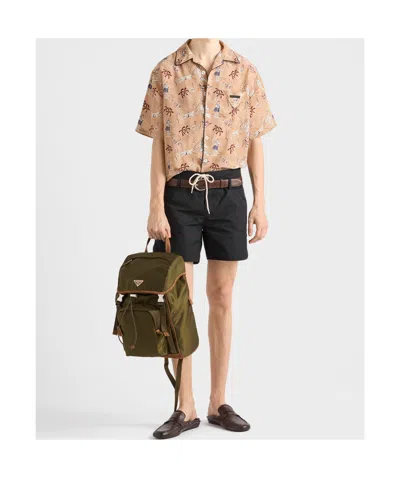 Prada Drawstring Swim Trunks In Black