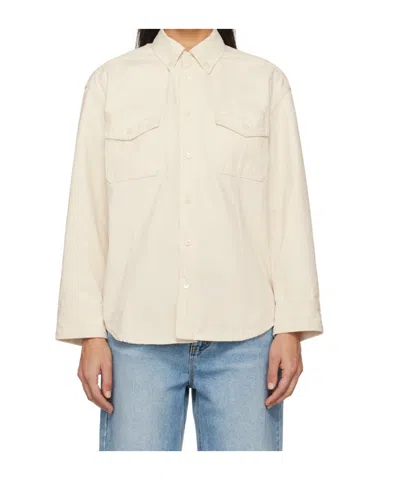 Dunst Off-white Classic Denim Shirt In White