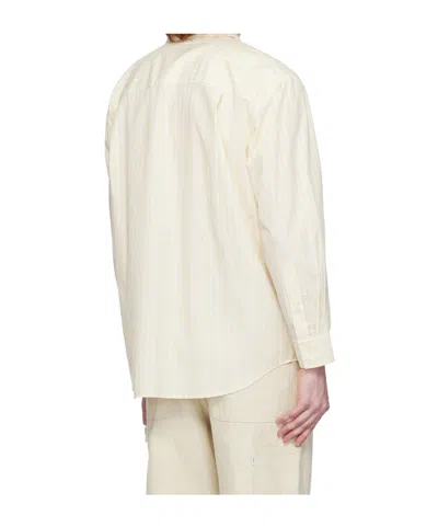 Dunst Oversized Striped Shirt In White