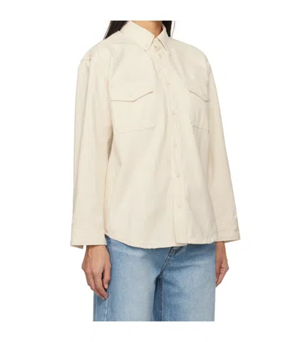 Dunst Off-white Classic Denim Shirt In White