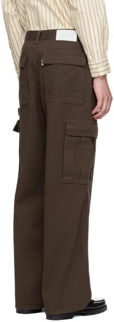 Dunst Brown Carpenter Denim Cargo Pants In Brown