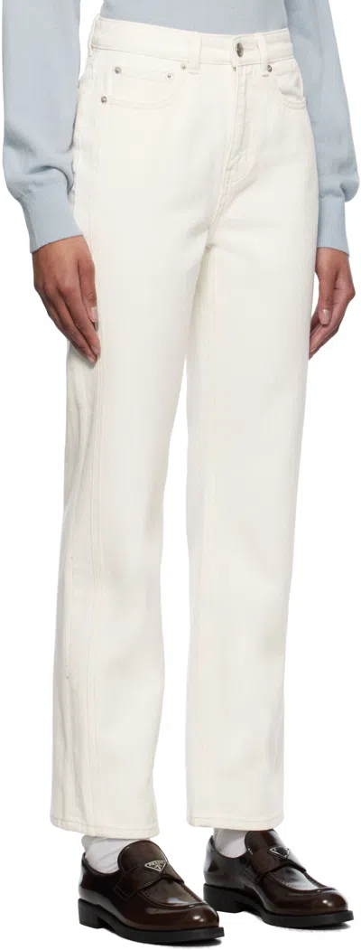 Dunst Beige Linear Straight Jeans