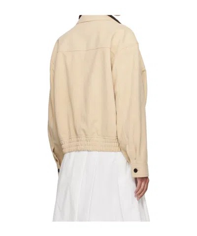 Dunst Beige Collared Faux-suede Jacket