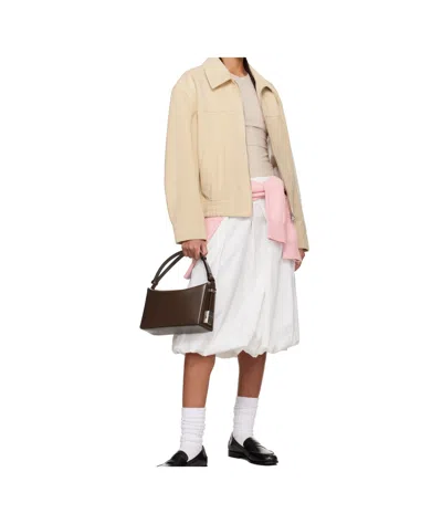 Dunst Beige Collared Faux-suede Jacket