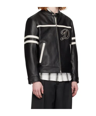 Dunst Black Racing Leather Jacket