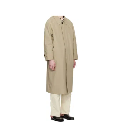 Dunst Unisex Cotton Blend Mac Coat In Brown