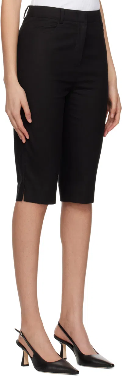 Dunst Black Slim Bermuda Shorts