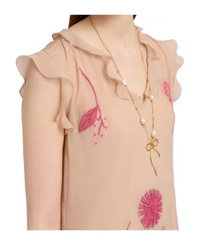 Marni Pearl-embellished Necklace In Gold