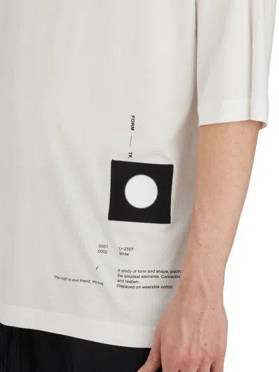 Thom Krom Printed Graphic T-shirt In White