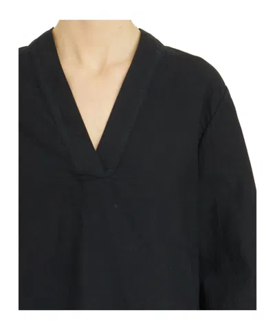 Thom Krom V-neck Long-sleeved Blouse In Black