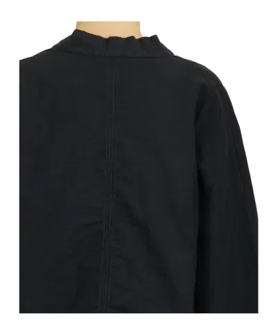 Thom Krom V-neck Long-sleeved Blouse In Black