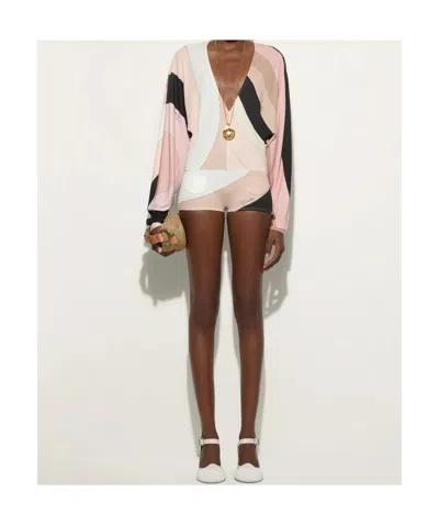 Pucci Abstract-print Jumpsuit In Multi